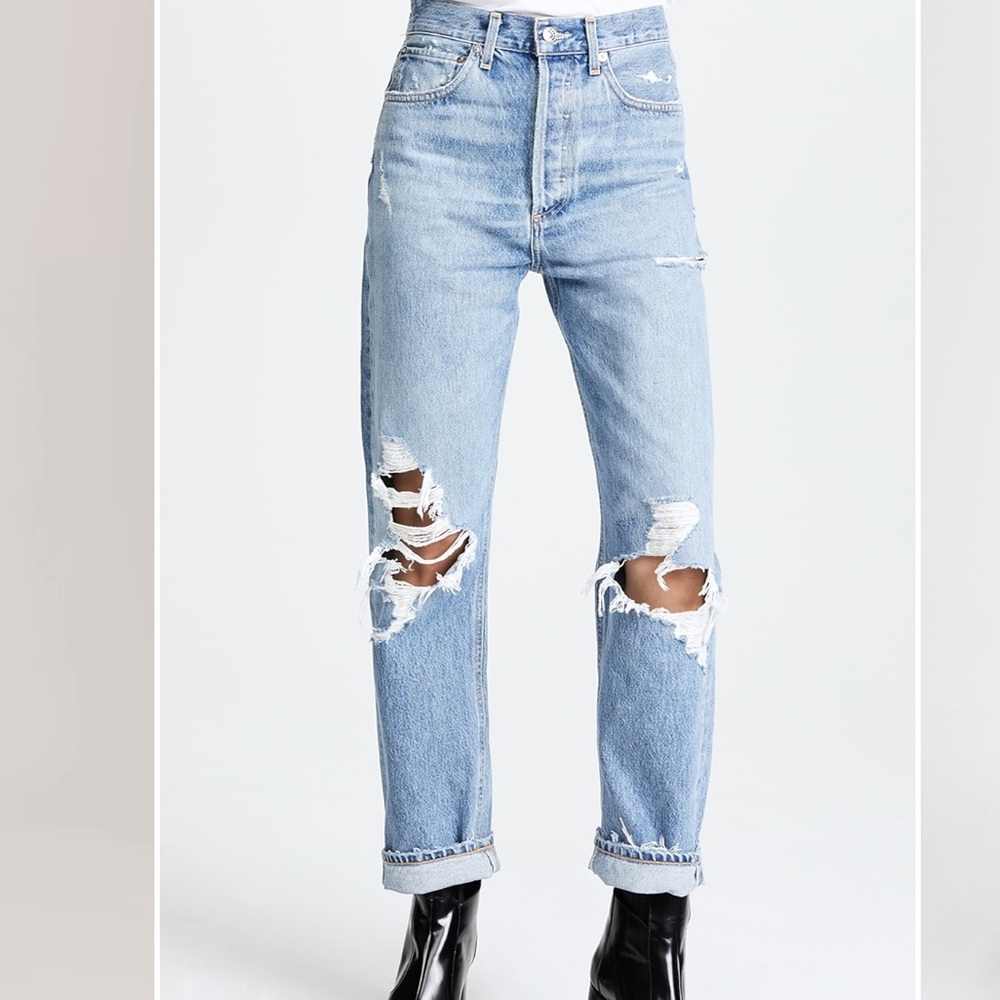 AGOLDE 90’s Mid Rise Distressed Jeans